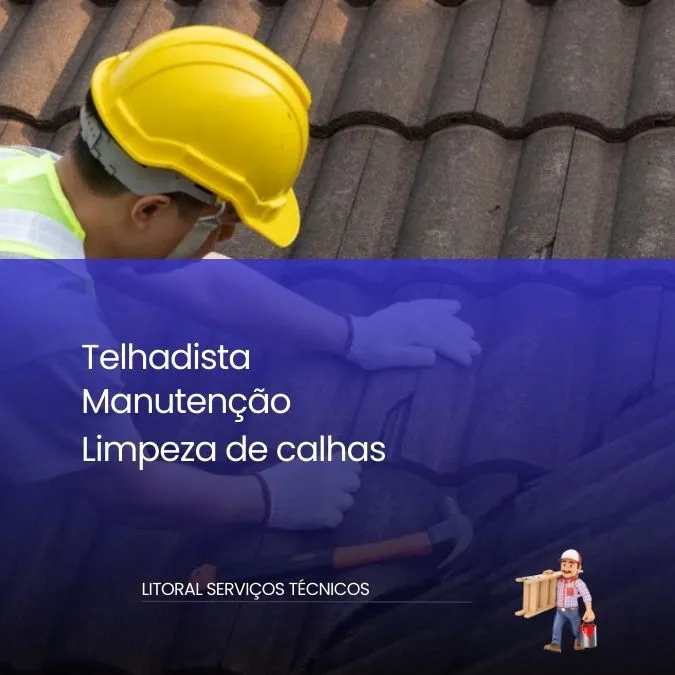 Telhadista no Litoral